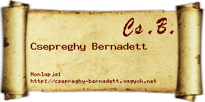 Csepreghy Bernadett névjegykártya