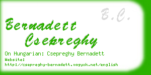 bernadett csepreghy business card